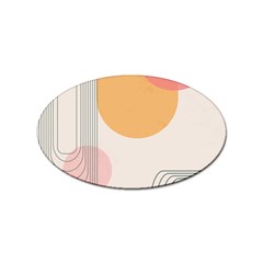 Lines Boho Poster Contemporary Sticker Oval (100 Pack) by Bedest