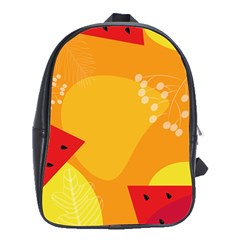 Watermelon Flower School Bag (xl) by Bedest