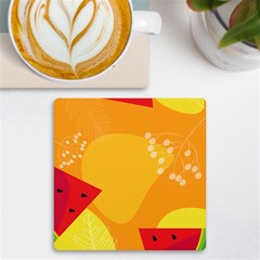 Watermelon Flower Uv Print Square Tile Coaster  by Bedest