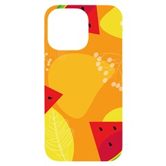 Watermelon Flower Iphone 14 Pro Max Black Uv Print Case by Bedest