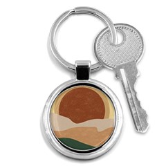 Sunrise Sunset Desert Wall Art Key Chain (round) by Bedest