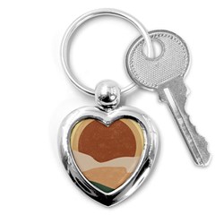 Sunrise Sunset Desert Wall Art Key Chain (heart) by Bedest