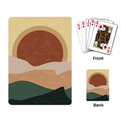 Sunrise Sunset Desert Wall Art Playing Cards Single Design (rectangle) by Bedest