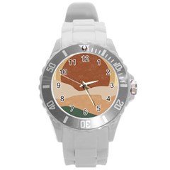 Sunrise Sunset Desert Wall Art Round Plastic Sport Watch (l) by Bedest