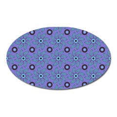 Floral Seamless Pattern Oval Magnet by Ket1n9