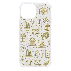 Birthday Party Seamless Pattern Gold Party Decor Elements Birthday Cake Gift Confetti Festive Event Iphone 13 Mini Tpu Uv Print Case by Ket1n9