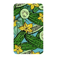 Seamless Pattern With Cucumber Slice Flower Colorful Hand Drawn Background With Vegetables Wallpaper Memory Card Reader (rectangular) by Ket1n9