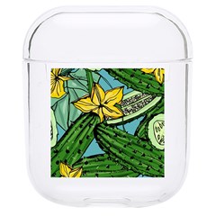 Seamless Pattern With Cucumber Slice Flower Colorful Hand Drawn Background With Vegetables Wallpaper Hard Pc Airpods 1/2 Case by Ket1n9