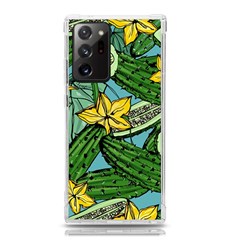 Seamless Pattern With Cucumber Slice Flower Colorful Hand Drawn Background With Vegetables Wallpaper Samsung Galaxy Note 20 Ultra Tpu Uv Case by Ket1n9