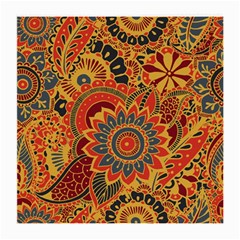 Bright Seamless Pattern With Paisley Mehndi Elements Hand Drawn Wallpaper With Floral Traditional In Medium Glasses Cloth (2 Sides) by Ket1n9