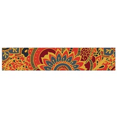 Bright Seamless Pattern With Paisley Mehndi Elements Hand Drawn Wallpaper With Floral Traditional In Small Premium Plush Fleece Scarf