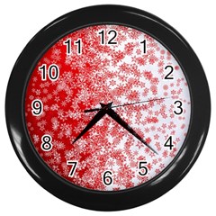 Christmas New Year Snowflake Deer Wall Clock (black) by Ndabl3x