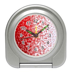 Christmas New Year Snowflake Deer Travel Alarm Clock by Ndabl3x