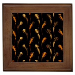 Abstract Art Pattern Warm Colors Framed Tile by Ndabl3x