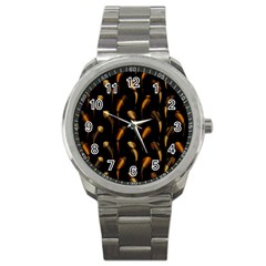 Abstract Art Pattern Warm Colors Sport Metal Watch by Ndabl3x