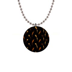 Abstract Art Pattern Warm Colors 1  Button Necklace by Ndabl3x