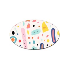 Abstract Seamless Colorful Pattern Sticker (oval) by Ndabl3x