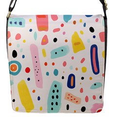 Abstract Seamless Colorful Pattern Flap Closure Messenger Bag (s) by Ndabl3x