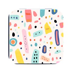 Abstract Seamless Colorful Pattern Square Metal Box (black) by Ndabl3x