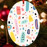 Abstract Seamless Colorful Pattern UV Print Acrylic Ornament Oval Front