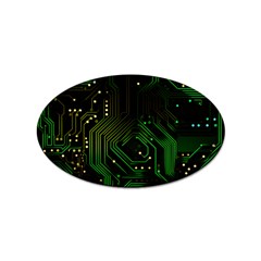 Circuits Circuit Board Green Technology Sticker (oval) by Ndabl3x