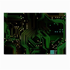 Circuits Circuit Board Green Technology Postcard 4 x 6  (pkg Of 10) by Ndabl3x