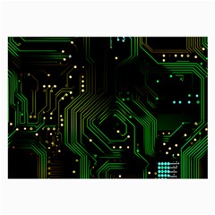 Circuits Circuit Board Green Technology Large Glasses Cloth (2 Sides) by Ndabl3x