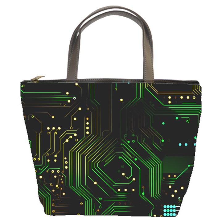 Circuits Circuit Board Green Technology Bucket Bag