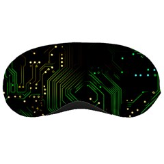 Circuits Circuit Board Green Technology Sleep Mask by Ndabl3x