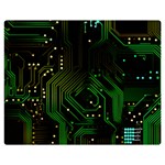 Circuits Circuit Board Green Technology Two Sides Premium Plush Fleece Blanket (Medium) 60 x50  Blanket Front