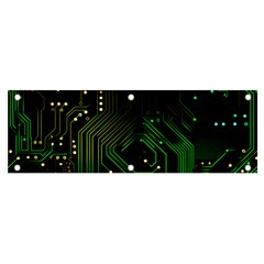 Circuits Circuit Board Green Technology Banner And Sign 6  X 2  by Ndabl3x