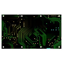 Circuits Circuit Board Green Technology Banner And Sign 7  X 4  by Ndabl3x