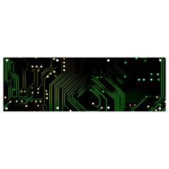 Circuits Circuit Board Green Technology Banner And Sign 9  X 3  by Ndabl3x