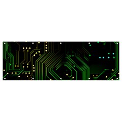 Circuits Circuit Board Green Technology Banner And Sign 12  X 4  by Ndabl3x