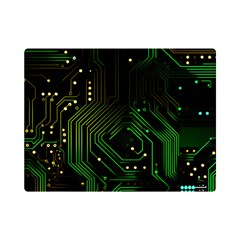 Circuits Circuit Board Green Technology Premium Plush Fleece Blanket (mini) by Ndabl3x