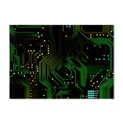 Circuits Circuit Board Green Technology Crystal Sticker (a4)