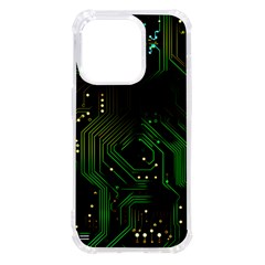 Circuits Circuit Board Green Technology Iphone 14 Pro Tpu Uv Print Case by Ndabl3x