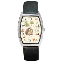 Hedgehog Mushroom Barrel Style Metal Watch by Ndabl3x