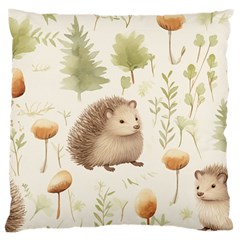 Hedgehog Mushroom Large Cushion Case (one Side) by Ndabl3x