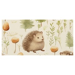 Hedgehog Mushroom Banner And Sign 4  X 2  by Ndabl3x