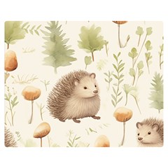 Hedgehog Mushroom Premium Plush Fleece Blanket (medium) by Ndabl3x