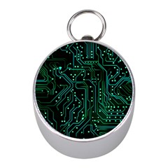 Circuits Circuit Board Green Mini Silver Compasses by Ndabl3x