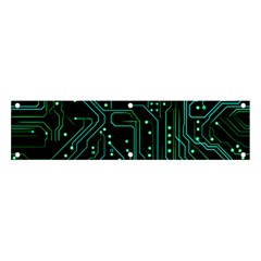 Circuits Circuit Board Green Banner And Sign 4  X 1  by Ndabl3x