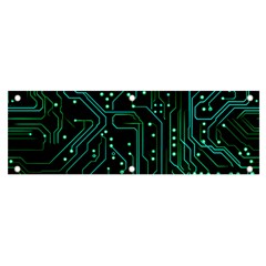 Circuits Circuit Board Green Banner And Sign 6  X 2  by Ndabl3x