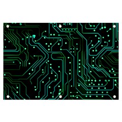 Circuits Circuit Board Green Banner And Sign 6  X 4  by Ndabl3x