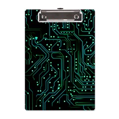 Circuits Circuit Board Green A5 Acrylic Clipboard by Ndabl3x