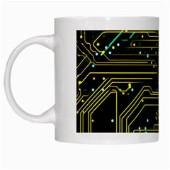 Circuits Circuit Board Yelow White Mug by Ndabl3x