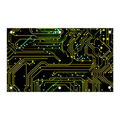 Circuits Circuit Board Yelow Banner And Sign 5  X 3  by Ndabl3x