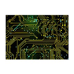 Circuits Circuit Board Yelow Crystal Sticker (a4) by Ndabl3x