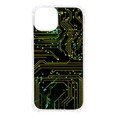 Circuits Circuit Board Yelow Iphone 13 Tpu Uv Print Case by Ndabl3x